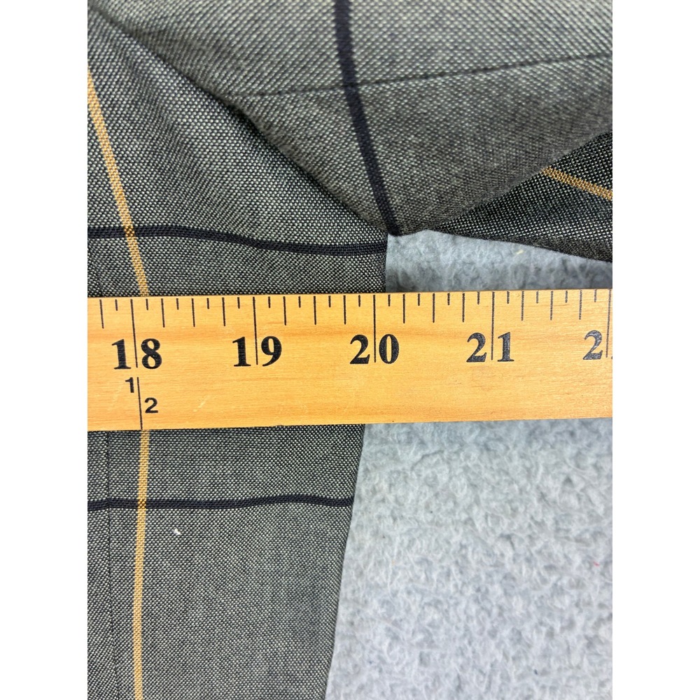Le Suit Windowpane Plaid Skirt Suit Set Womens 10 Grey Vintage Office Tailored - Picture 7 of 16